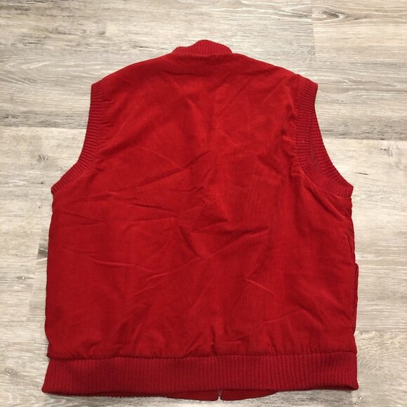 Vintage St Johns Bay Women’s Size Large Red Corduroy Vest - Picture 5 of 5